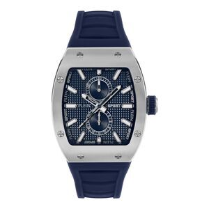 Plein Sport Stormbreaker Silicone Watch Silver Mens